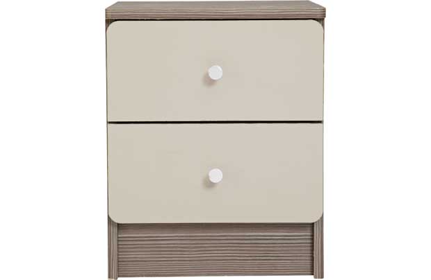 Unbranded Occasional Two Tone 2 Drawer Bedside Table