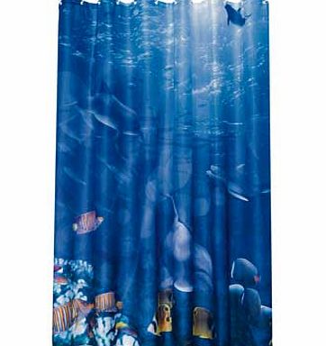 Unbranded Ocean Polyester Shower Curtain