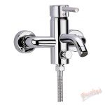This bath shower mixer comes highly polished and h