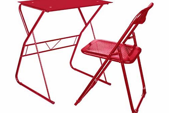 Unbranded Office-in-a-Box Desk and Chair Set - Red
