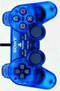 The cool blue DualShock 2 features analogue and digital control in addition to the patented vibratio