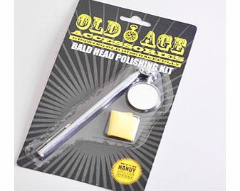 If you are looking for a silly gift for someone going thin on top this Old Age Novelty Bald Head Polishing Kit would be perfect.This gift includes an extending adjustable mirror and polishing cloth so the recipient can give their balding head a lovel