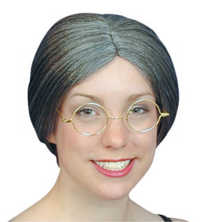 Add years to your look with this budget priced granny wig. No one will know who you are!