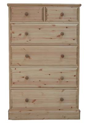 OLD MILL PINE CHEST 2 OVER 4 DEEP