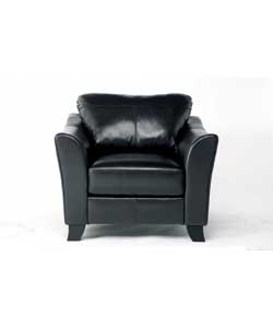 Semi-aniline leather with split leather back and sides.Foam-filled seat cushions and fibre-filled ba