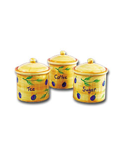 Set of 3 Olives Storage Jars.