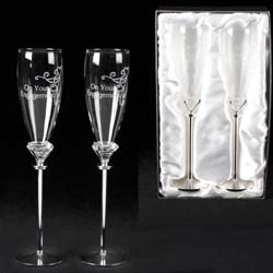 Unbranded On Your Engagement Champagne Flutes
