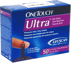 One Touch Ultra Test Strips 50x Health and Beauty