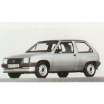 A 1/43 scale Opel Corsa 1986 diecast replica from Minichamps. This model measures 10cm (4 inches)