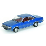 A 1/43 scale Opel Rekord D Coupe 1975 diecast replica from Minichamps. This model measures 10cm (4