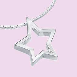 Open Star Diamond Pendant
