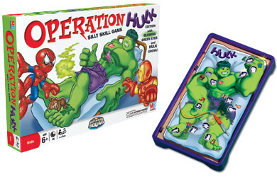 Action packed skill game featuring glowing eyes and hulk growl! Operation Hulk is a great kids game,