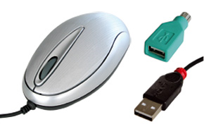 Optical Mouse - USB & PS/2  Silver