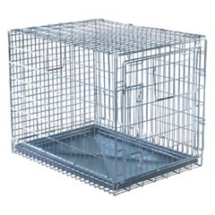 These fold flat 2 Door Dog Crates incorporate heavy duty nylon clips for doors and ends, helping to 