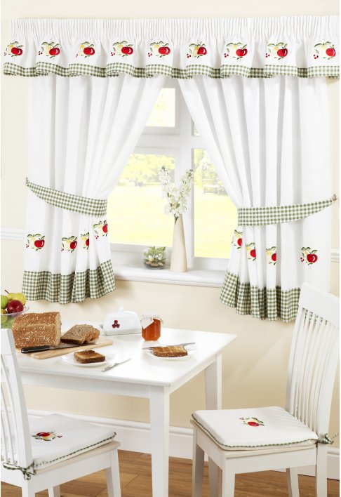 Unbranded Orchard Green Lined Curtains