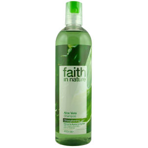 Organic Aloe Vera shampoo, by Faith in Nature, regenerates hair as it contains many enzymes, amino a