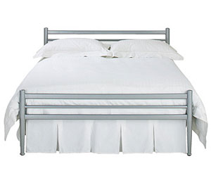 Original Bedstead Co- The Clola 4ft 6&quot;Double Metal Bed - Glossy Silver