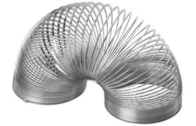 The slinky was destined for greatness that has since taken it into space on the Shuttle, to war in V
