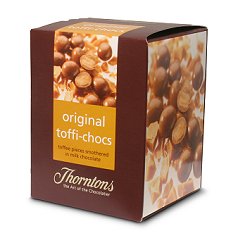Delicious bite size creamy toffee pieces, rolled and generously smothered in Thorntons own delicious