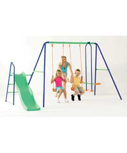 Two height adjustable rope swings, glide rider for
