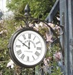 Strategically place this dual faced outdoor clock in the garden, in the kitchen, potting shed or gar
