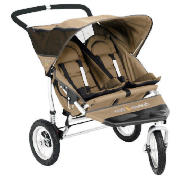 Unbranded OutnAbout Nipper Double 360 Pushchair, Carmel