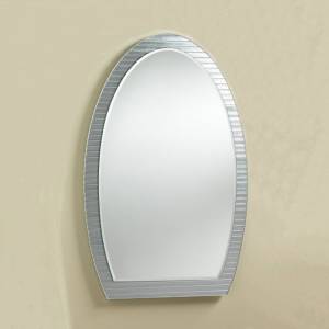 Unbranded Oval Bathroom Mirror with Cut Off Base