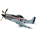 An exquisite wooden replica of the P-51D Mustang `Big Beautiful Doll` courtesy of leading aircraft m