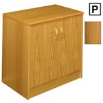 (P) Scandinavian Real Wood Veneer Single Shelf Cupboard-Teak