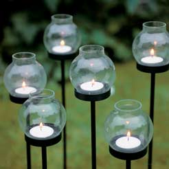 Pack 6 Garden Candle Spheres
