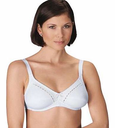 A lovely soft bra with a fine pinstripe design. Two-section cups with a panel on the dÃ©colletÃ© and decorative edging, and wide straps that are adjustable at the back.Bra Features: Hand wash 100% Cotton