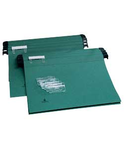 Unbranded Pack of 20 A4 Green Manila Suspension Files