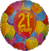 Painted 21st Balloon