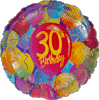 Painted 30th Balloon