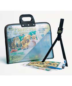 Paint by numbers large portfolio case and easel.Gr