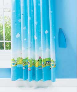 Pair of Balamory Pencil Pleat Curtains 66 x 54in