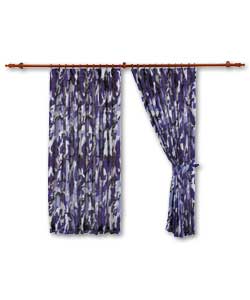 Pair of Camouflage Curtains with tie backs - Blue