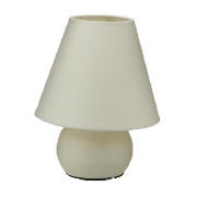 Pair of Clover Low Energy Table Lamps- Cream