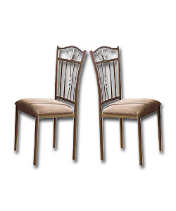 Pair of Flower Dining Chairs.
