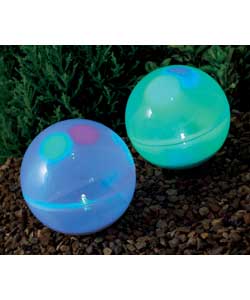 Pair of Garden Solar LED Balls