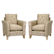 Unbranded Pair of Helena Leaf Chairs, Natural