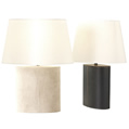 Pair of Lamps - Brown Leather