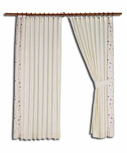 Pair of Lilac Ellen Curtains with Tie-Backs