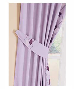 Pair of Mena Ready Made Lilac Curtains - 116 x 183cm