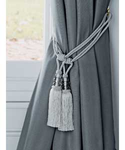 Unbranded Pair of Natural Jewelled Curtain Tassels