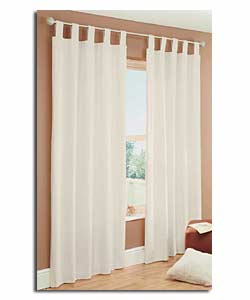 Pair of Natural Lightweight Curtains - 167 x 137cm