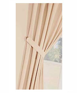 Pair of Natural Lightweight Curtains - 167 x 183cm