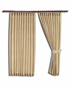 Pair of Natural Saville Row Curtains with Tie-Backs
