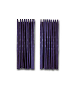 Pair of Navy Ready Made Curtains (W)46- (D)72in