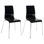 Unbranded Pair of Padova Chairs, Black Gloss